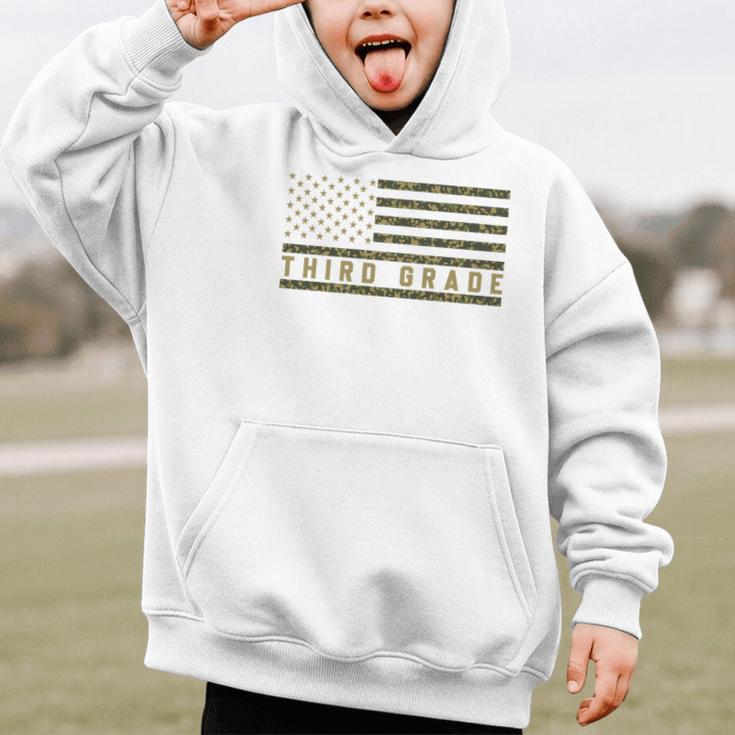 Camo American Flag Third Grade Back To School 3rd Grade Premium Tri-Blend Graphic Kid Hoodie Camo American Flag Third Grade Back To School 3rd Grade Premium Tri-Blend Graphic Kid Hoodie
