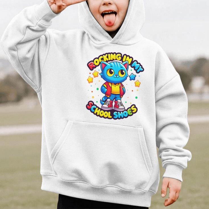 Cat Rocking In My School Shoes Fun Back To School Kids Boys Premium Tri-Blend Graphic Kid Hoodie Cat Rocking In My School Shoes Fun Back To School Kids Boys Premium Tri-Blend Graphic Kid Hoodie