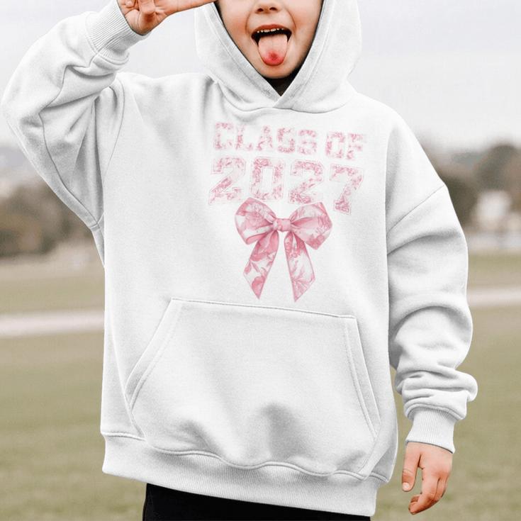 Class Of 2027 Preppy Coquette Bow Back To School Graduation Premium Tri-Blend Graphic Kid Hoodie Class Of 2027 Preppy Coquette Bow Back To School Graduation Premium Tri-Blend Graphic Kid Hoodie