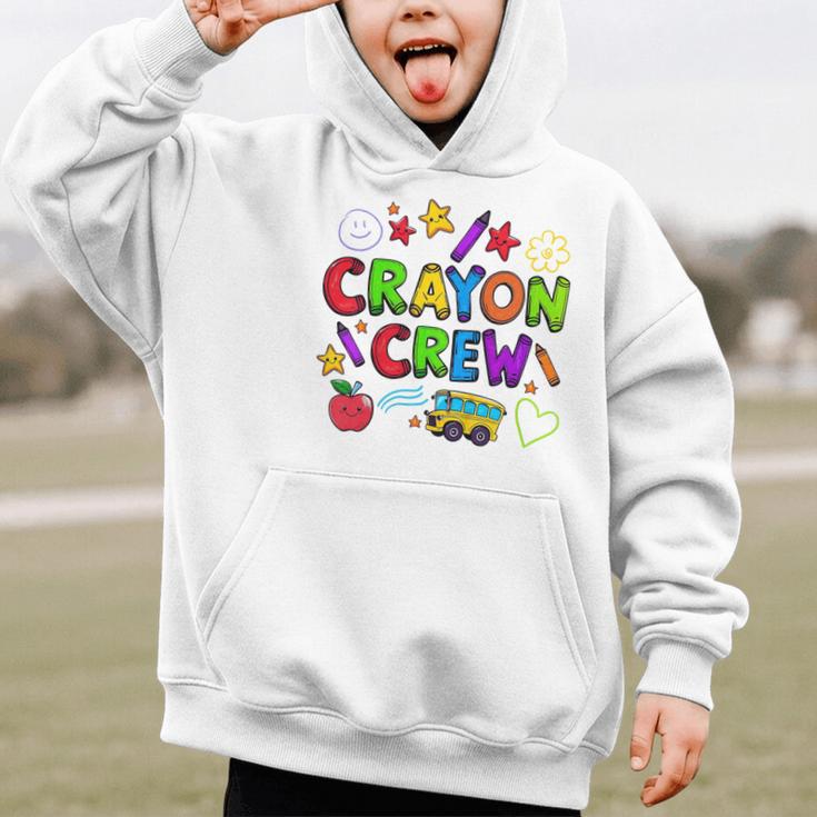 Crayon Crew Cute Back To School Graphic Kid Hoodie Crayon Crew Cute Back To School Graphic Kid Hoodie