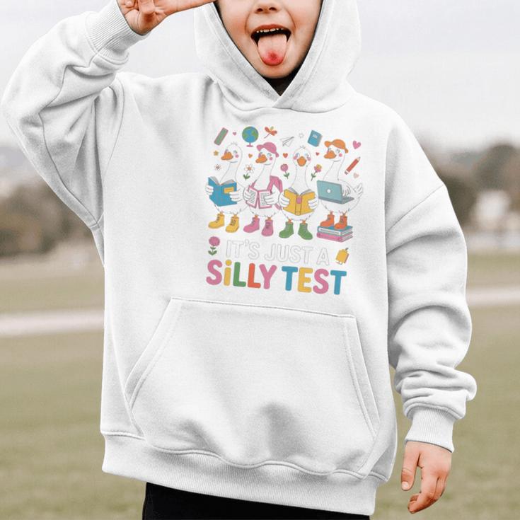 Cute Geese Silly Test Back To School Student Motivation Graphic Kid Hoodie