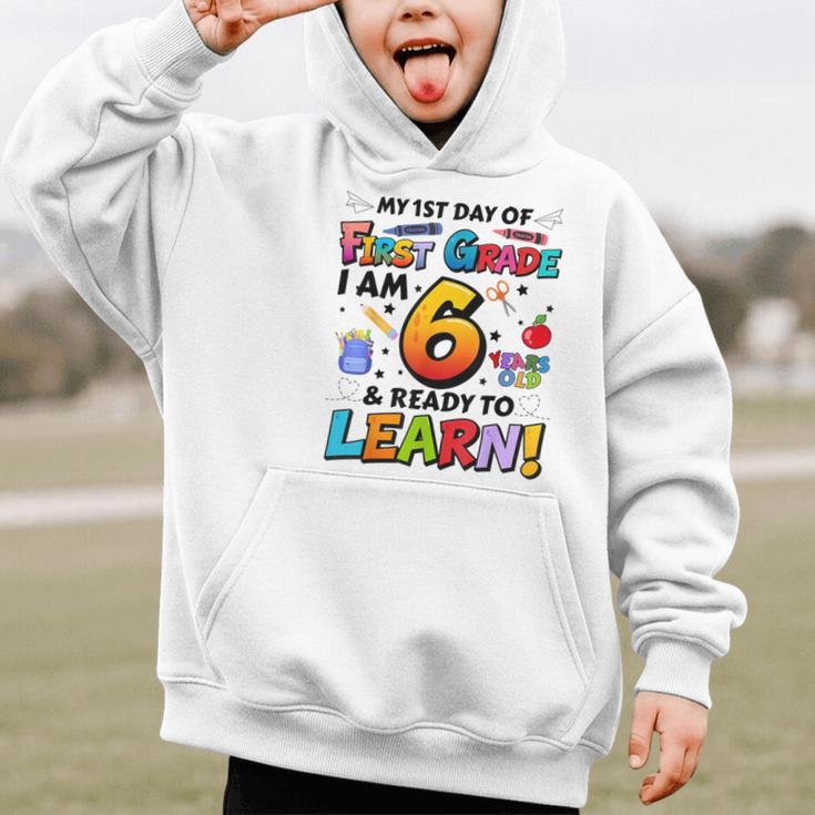 First 1st Grade First Day Of School Back To School Kids Graphic Kid Hoodie First 1st Grade First Day Of School Back To School Kids Graphic Kid Hoodie