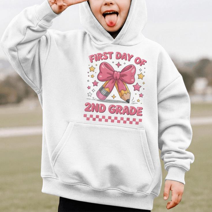 First Day Of 2nd Grade Coquette Back To School Girls Kids Graphic Kid Hoodie First Day Of 2nd Grade Coquette Back To School Girls Kids Graphic Kid Hoodie
