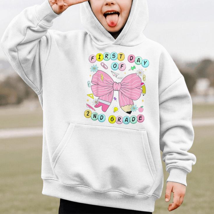 First Day Of 2nd Grade Girls Coquette Back To School Kids Graphic Kid Hoodie First Day Of 2nd Grade Girls Coquette Back To School Kids Graphic Kid Hoodie