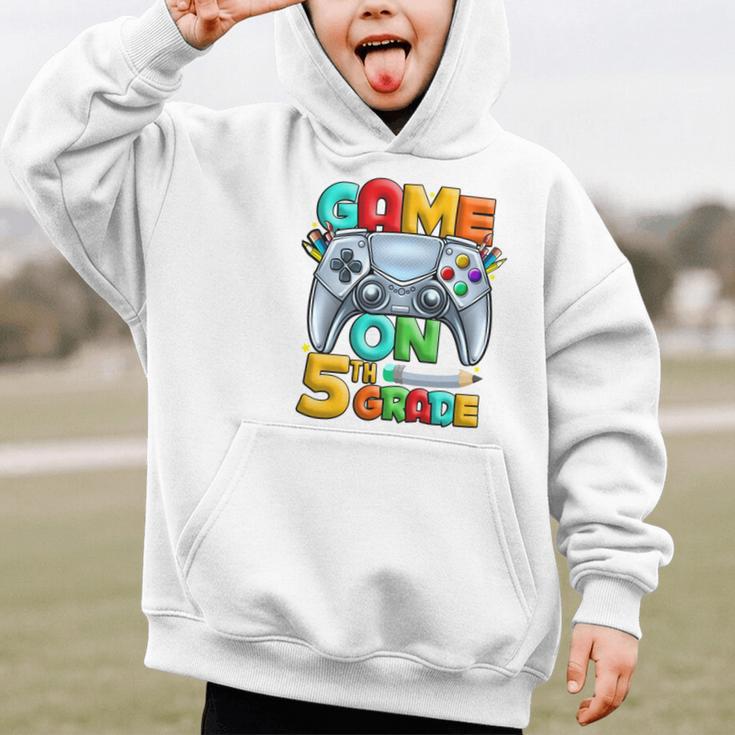 Game On 5th Grade Back To School 5th Grade Level Unlocked Performance Graphic Kid Hoodie Game On 5th Grade Back To School 5th Grade Level Unlocked Performance Graphic Kid Hoodie