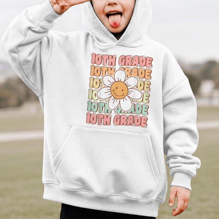 Groovy 10th Grade Back To School First Day Of Tenth Grade Graphic Kid Hoodie Groovy 10th Grade Back To School First Day Of Tenth Grade Graphic Kid Hoodie