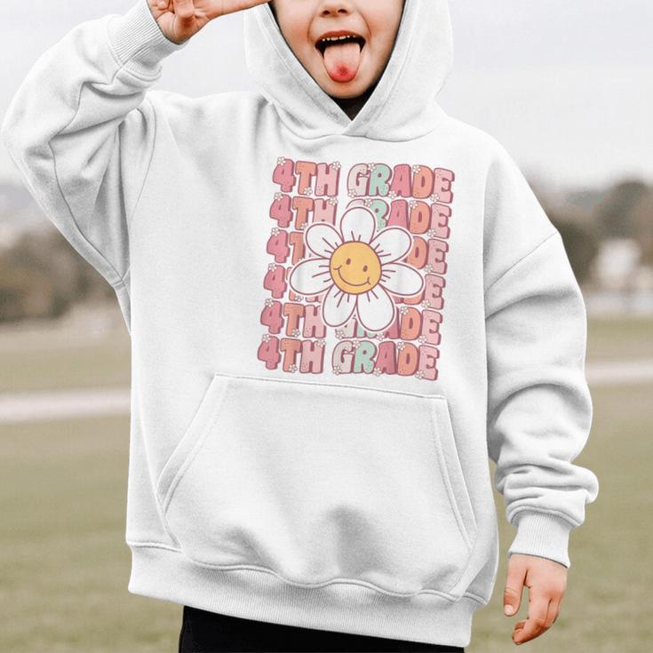 Groovy 4th Grade Back To School First Day Of Fourth Grade Graphic Kid Hoodie Groovy 4th Grade Back To School First Day Of Fourth Grade Graphic Kid Hoodie