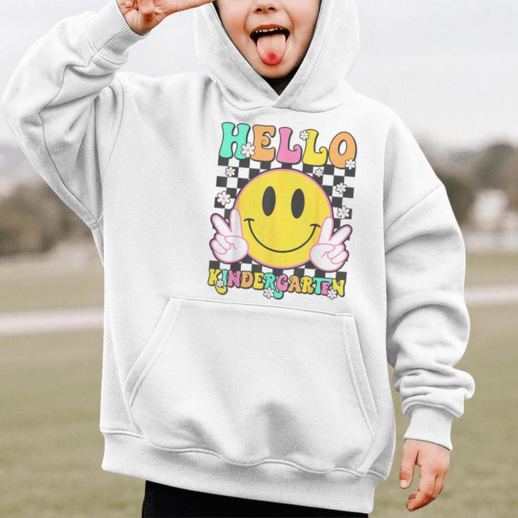 Hello Kindergarten Smile Face Back To School Girl Kid Graphic Kid Hoodie Hello Kindergarten Smile Face Back To School Girl Kid Graphic Kid Hoodie