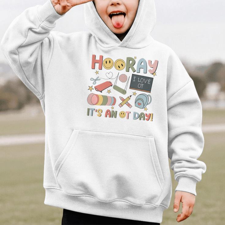 Hooray It’s An OT Day Occupational Therapy Back To School Premium Tri-Blend Graphic Kid Hoodie