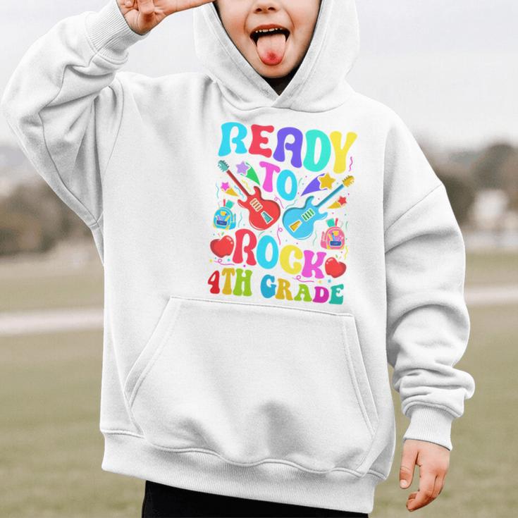 Im Ready To Rock 4th Grade Back To School 4th Grade Guitar Performance Graphic Kid Hoodie Im Ready To Rock 4th Grade Back To School 4th Grade Guitar Performance Graphic Kid Hoodie