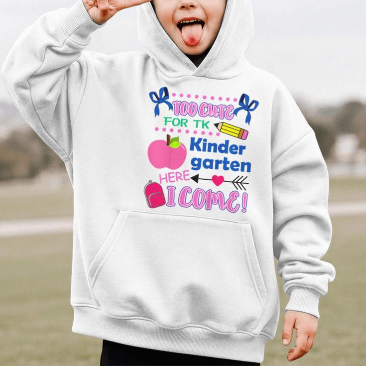 Kids Back To School Here I Come Kindergarten Girls TK Grad Graphic Kid Hoodie Kids Back To School Here I Come Kindergarten Girls TK Grad Graphic Kid Hoodie