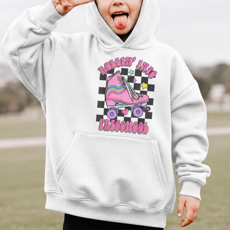 Kids Back To School Skating Rollin Into Preschool Graphic Kid Hoodie Kids Back To School Skating Rollin Into Preschool Graphic Kid Hoodie
