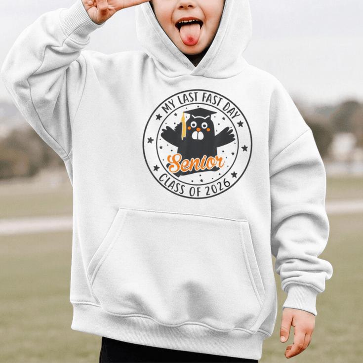My Last First Day Senior 2026 Cat Back To School Cool Class Graphic Kid Hoodie My Last First Day Senior 2026 Cat Back To School Cool Class Graphic Kid Hoodie