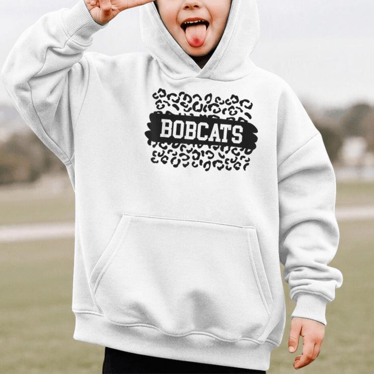 Leopard Bobcats School Spirit Fan Team Back To School Graphic Kid Hoodie Leopard Bobcats School Spirit Fan Team Back To School Graphic Kid Hoodie