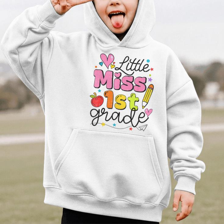Little Miss 1st Grade Back To School Cute First Grade Girls Graphic Kid Hoodie Little Miss 1st Grade Back To School Cute First Grade Girls Graphic Kid Hoodie