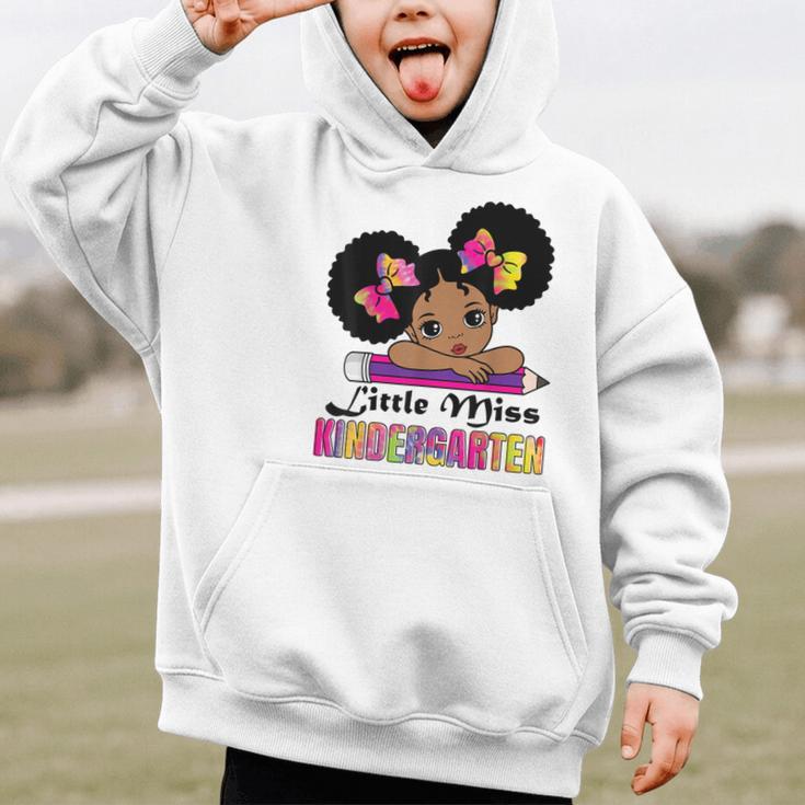 Little Miss Kindergarten Afro Puff Girl Back To School Graphic Kid Hoodie Little Miss Kindergarten Afro Puff Girl Back To School Graphic Kid Hoodie