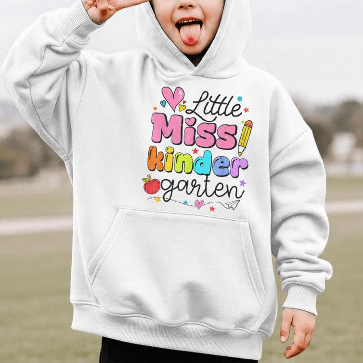 Little Miss Kindergarten Back To School Cute Kinder Girls Graphic Kid Hoodie Little Miss Kindergarten Back To School Cute Kinder Girls Graphic Kid Hoodie