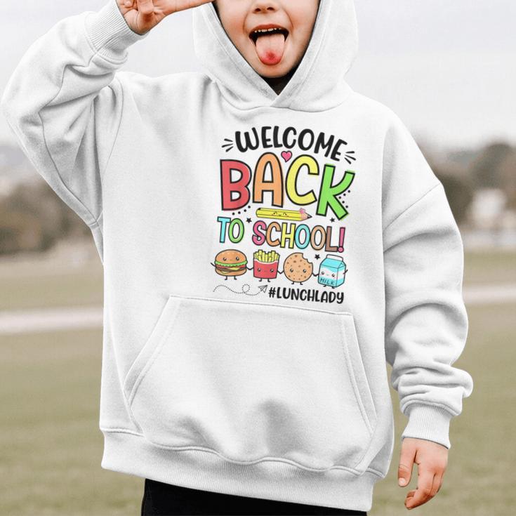 Lunch Lady Welcome Back To School First Day Of School Graphic Kid Hoodie Lunch Lady Welcome Back To School First Day Of School Graphic Kid Hoodie