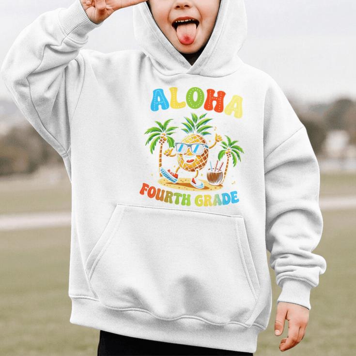 Pinapple Beach Back To School Day Aloha Fourth Grade Performance Graphic Kid Hoodie