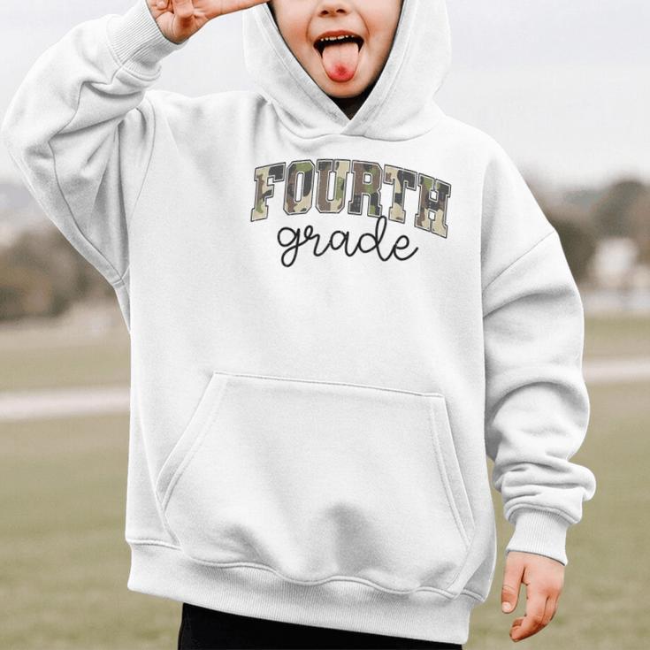 Retro Fourth Grade Camo Back To School Girls Boys 4th Grade Graphic Kid Hoodie Retro Fourth Grade Camo Back To School Girls Boys 4th Grade Graphic Kid Hoodie