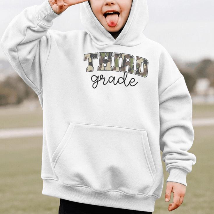 Retro Third Grade Old Camo Back To School Girl Boy 3rd Grade Graphic Kid Hoodie Retro Third Grade Old Camo Back To School Girl Boy 3rd Grade Graphic Kid Hoodie