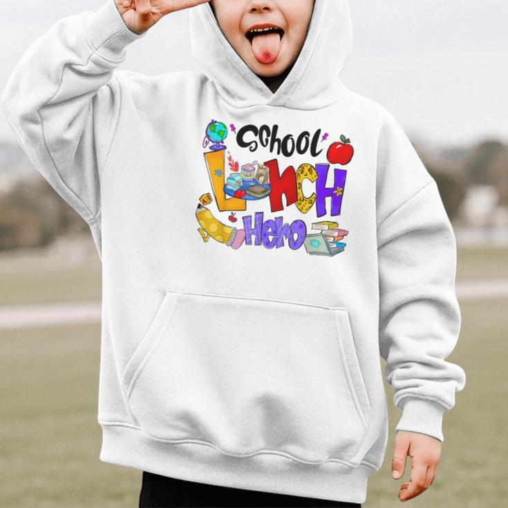 School Lunch Hero Cafeteria Squad Workers Back To School Graphic Kid Hoodie School Lunch Hero Cafeteria Squad Workers Back To School Graphic Kid Hoodie