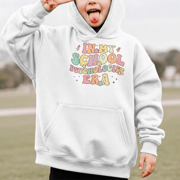 In My School Psychologist Era Retro Back To School Counselor Graphic Kid Hoodie In My School Psychologist Era Retro Back To School Counselor Graphic Kid Hoodie