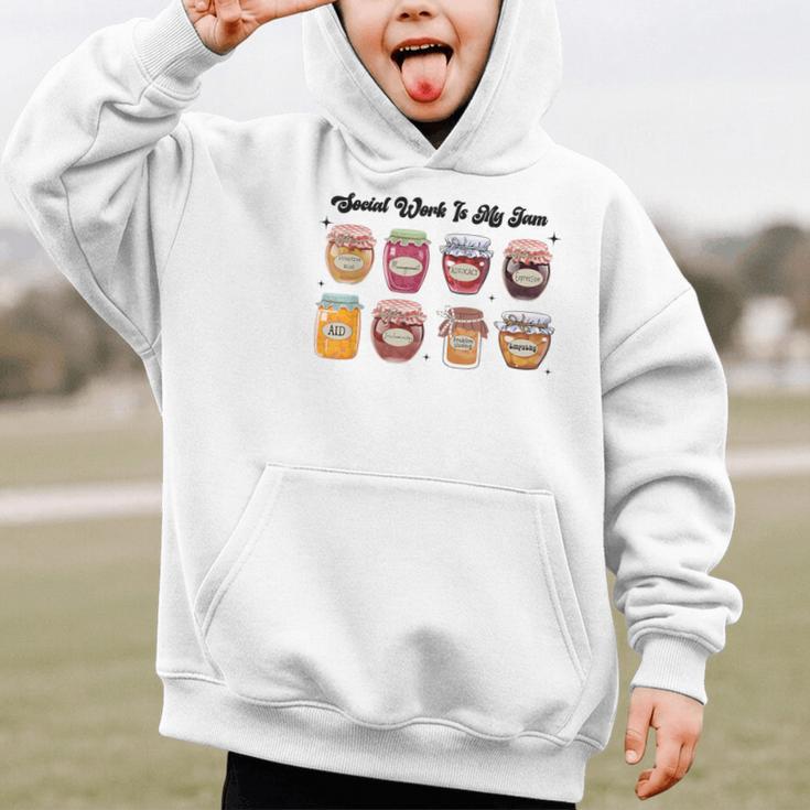 Social Work Is My Jam Back To School School Social Worker Graphic Kid Hoodie Social Work Is My Jam Back To School School Social Worker Graphic Kid Hoodie