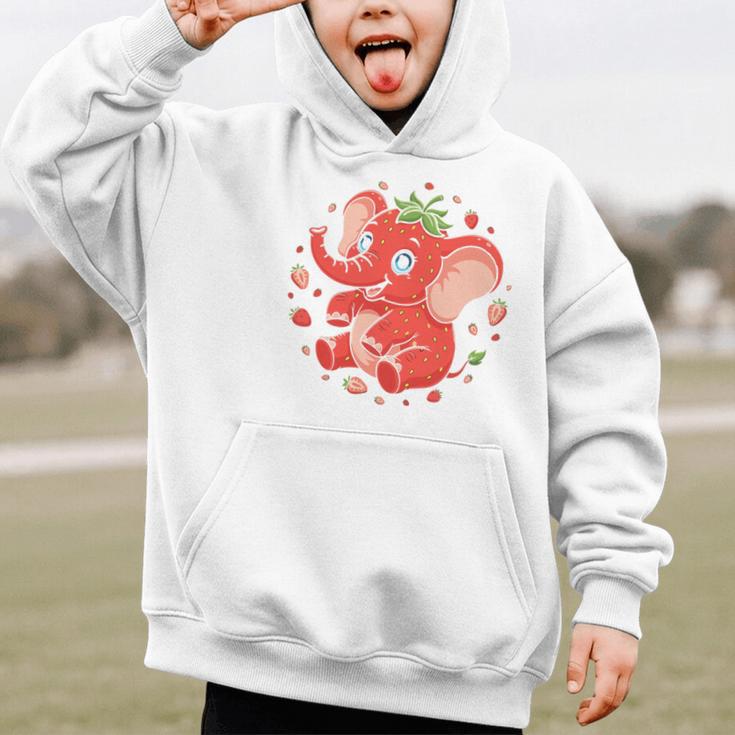 Strawberry Elephant Italian Brainrot Meme Back To School Premium Tri-Blend Graphic Kid Hoodie