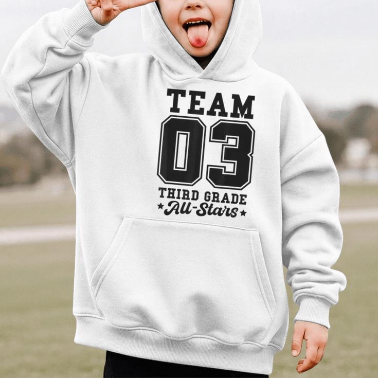 Team 3rd Grade All-Stars Back To School Sports Jersey Graphic Kid Hoodie