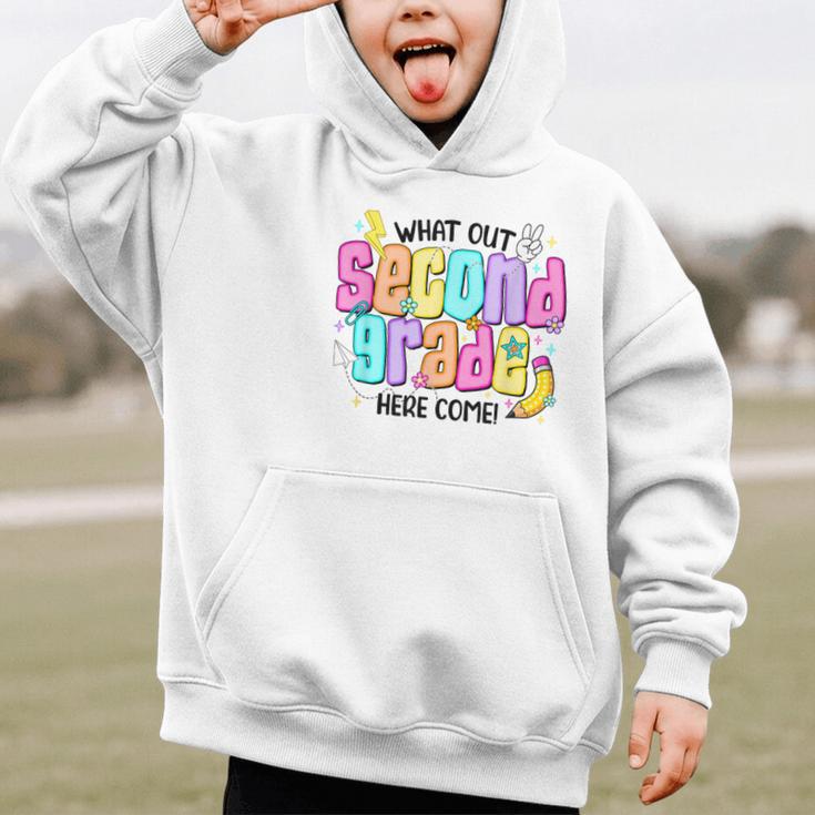 Watch Out Second Grade Here I Come 2nd Grade Back To School Graphic Kid Hoodie