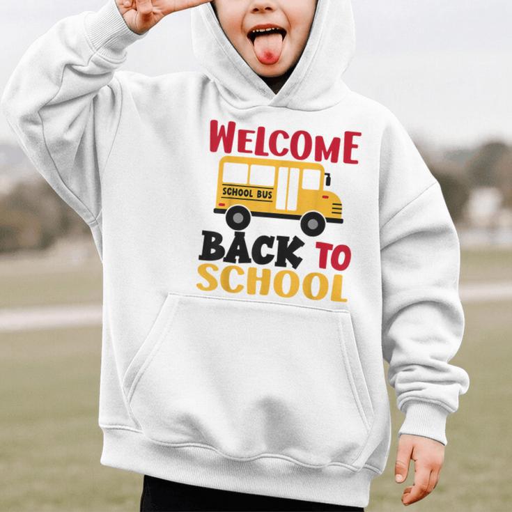 Welcome Back To School For Bus Drivers First Day Of School Graphic Kid Hoodie Welcome Back To School For Bus Drivers First Day Of School Graphic Kid Hoodie