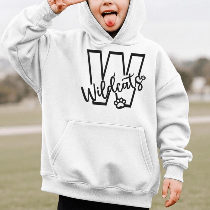 Wildcats School Sports Fan Team Spirit Mascot Back To School Graphic Kid Hoodie Wildcats School Sports Fan Team Spirit Mascot Back To School Graphic Kid Hoodie