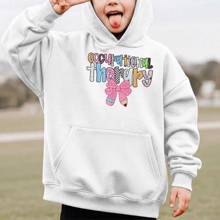 Women Occupational Therapy OT Pencil Bow Back To School COTA Graphic Kid Hoodie Women Occupational Therapy OT Pencil Bow Back To School COTA Graphic Kid Hoodie