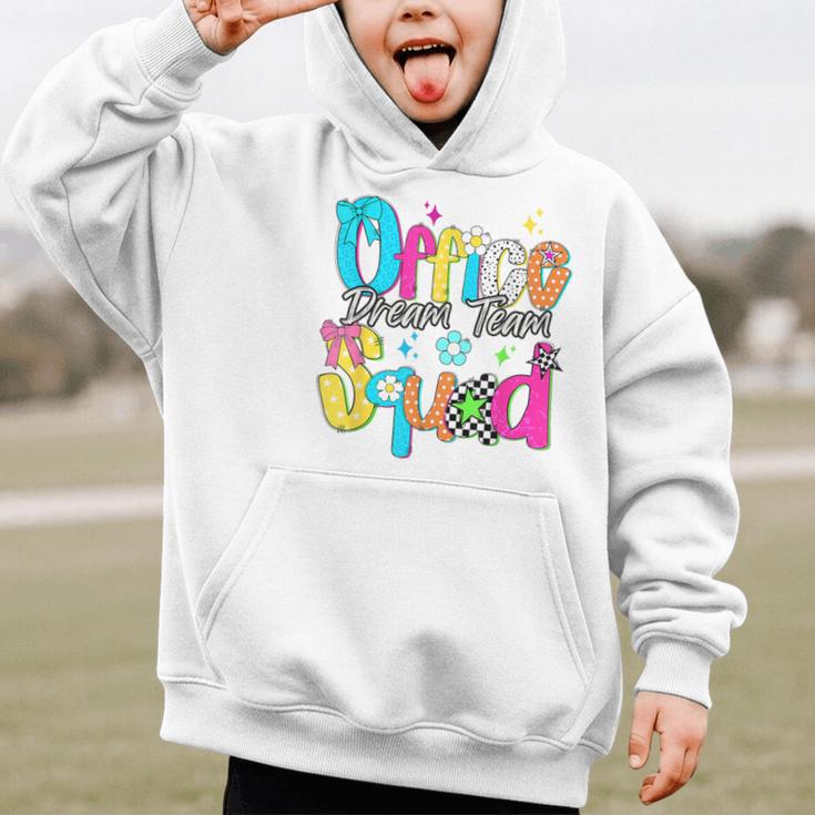 Women Office Squad Dream Team Back To School Front Office Graphic Kid Hoodie