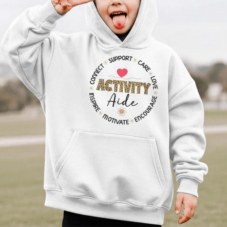Women's Leopard Activity Aide Appreciation Week Back To School Graphic Kid Hoodie Women's Leopard Activity Aide Appreciation Week Back To School Graphic Kid Hoodie