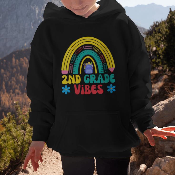 2nd Grade Vibes Back To School Rainbow Second Grade Graphic Kid Hoodie 2nd Grade Vibes Back To School Rainbow Second Grade Graphic Kid Hoodie