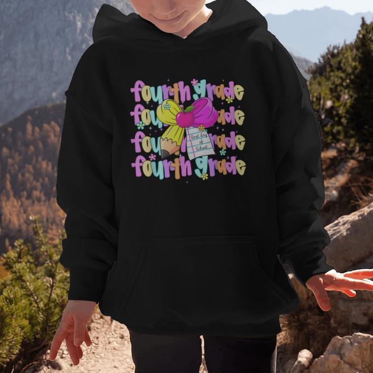 4th Grade For Girls Back To School First Day Fourth Grade Graphic Kid Hoodie 4th Grade For Girls Back To School First Day Fourth Grade Graphic Kid Hoodie