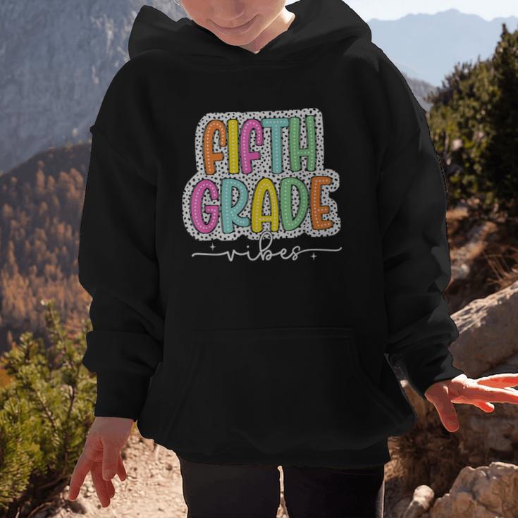 5th Fifth Grade Vibes Back To School Dalmatian Dots Graphic Kid Hoodie 5th Fifth Grade Vibes Back To School Dalmatian Dots Graphic Kid Hoodie