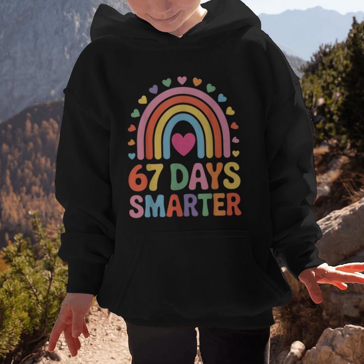 67 Days Smarter Rainbow For Back To School Kids Graphic Kid Hoodie