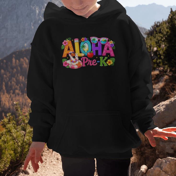 Aloha Pre-K Tropical Floral Beach Silly Goose Back To School Graphic Kid Hoodie