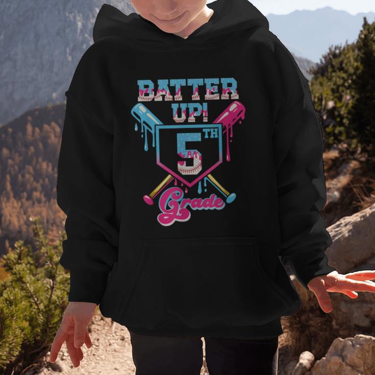 Back To School 5th Grade Batter Up Baseball First Day Boys Graphic Kid Hoodie Back To School 5th Grade Batter Up Baseball First Day Boys Graphic Kid Hoodie
