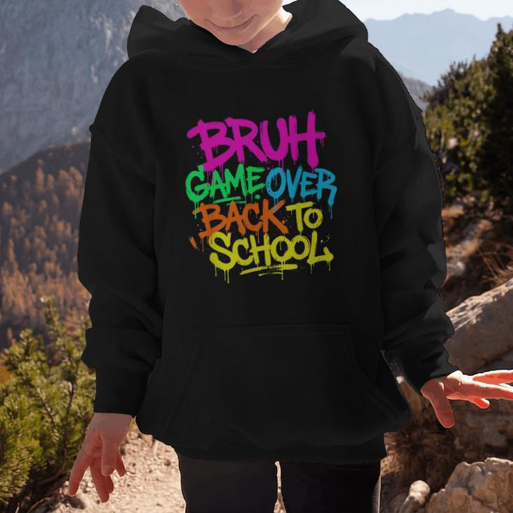 Back To School Bruh Game Over Gaming Boys Graphic Kid Hoodie Back To School Bruh Game Over Gaming Boys Graphic Kid Hoodie