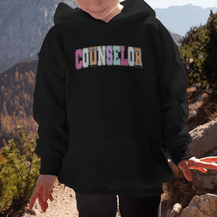 Back To School Counselor Preppy Checkered Counselor Life Graphic Kid Hoodie Back To School Counselor Preppy Checkered Counselor Life Graphic Kid Hoodie