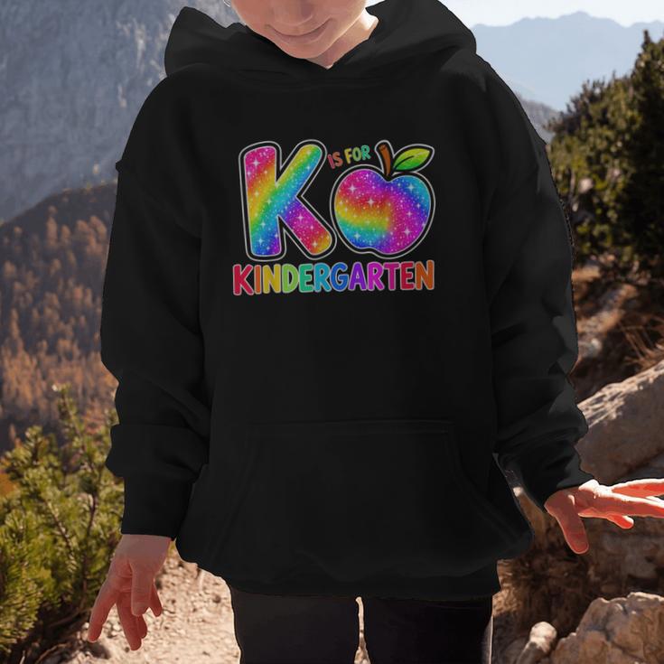 Back To School F Is For Kindergarten Rainbow Apple Kid Graphic Kid Hoodie Back To School F Is For Kindergarten Rainbow Apple Kid Graphic Kid Hoodie