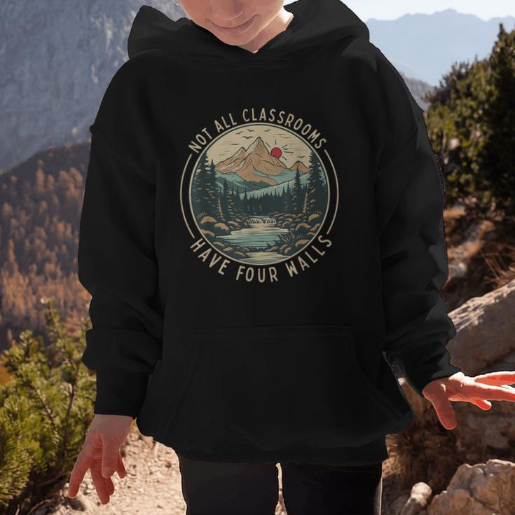 Back To School Not All Classrooms Have Four Walls Camping Graphic Kid Hoodie Back To School Not All Classrooms Have Four Walls Camping Graphic Kid Hoodie