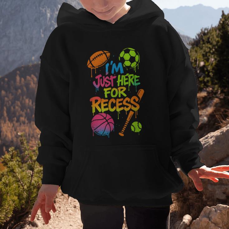 Back To School Sports Basketball Football Recess Graphic Kid Hoodie Back To School Sports Basketball Football Recess Graphic Kid Hoodie