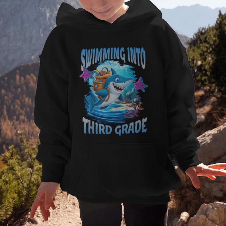 Back To School Third Grade Shark Graphic Kid Hoodie Back To School Third Grade Shark Graphic Kid Hoodie