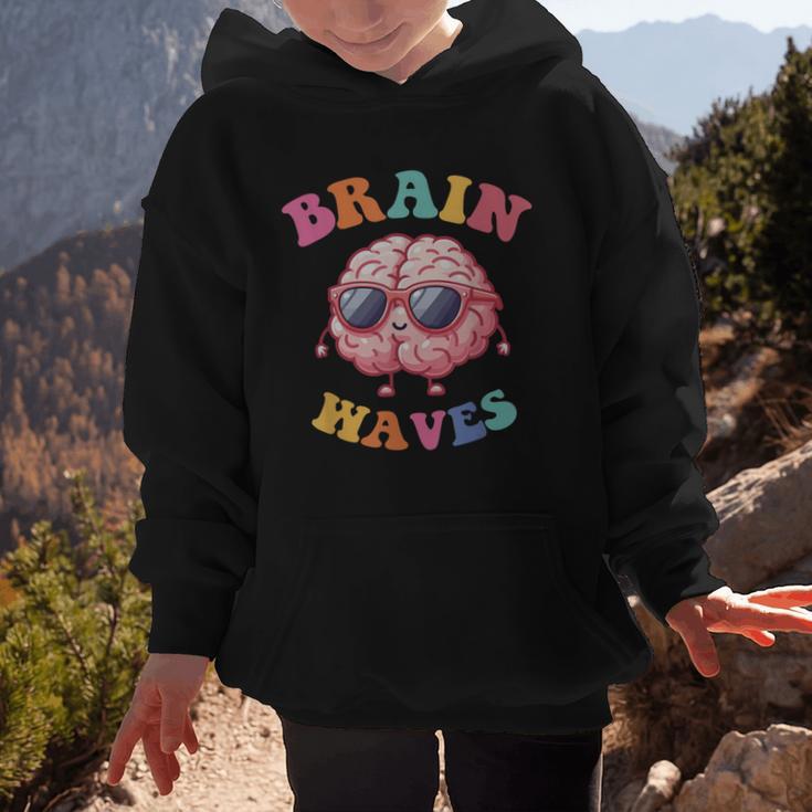 Brain Waves Last Day Of School Back To School Graphic Kid Hoodie