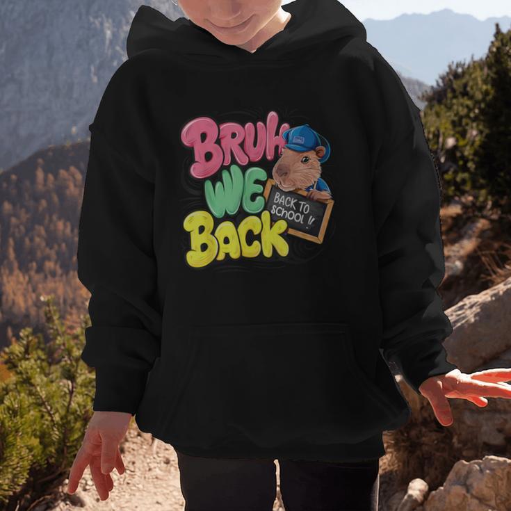 Bruh Wir UnterstüTzen Den Ersten Schulday Back To School Capybara Graphic Kid Hoodie Bruh Wir UnterstüTzen Den Ersten Schulday Back To School Capybara Graphic Kid Hoodie